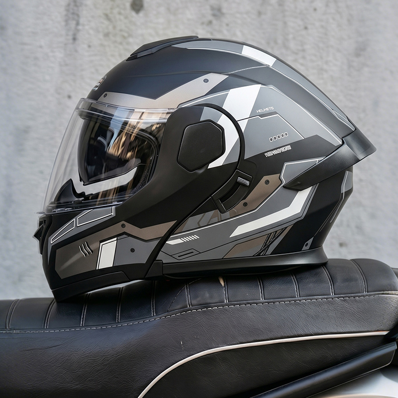 Full Face Motorcycle Helmet With Bluetooth - Kask motocyklowy otwarty z certyfikatem DOT,