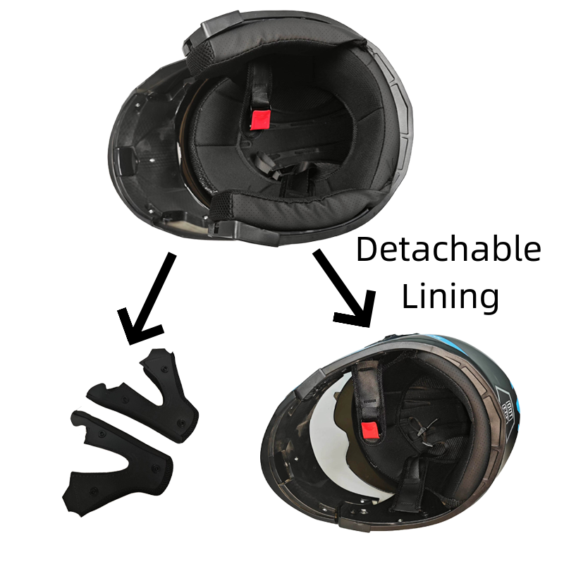 Kask motocyklowy typu flip-up  – Full Face Motorcycle Helmet With Bluetooth recenzja i cena