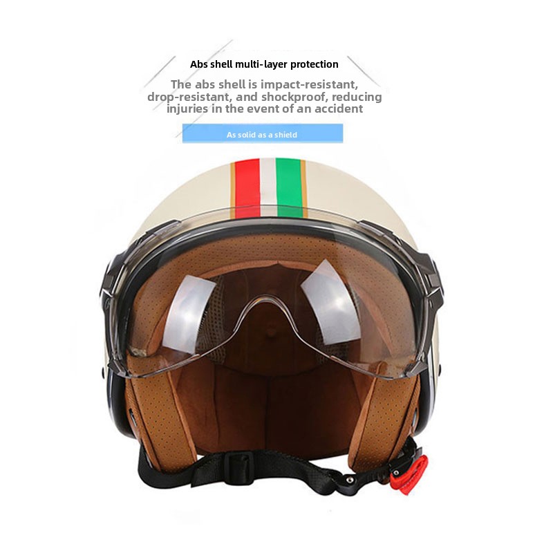 Kask motocyklowy retro, kaski  – Vintage Open Face Retro Helmet recenzja i cena