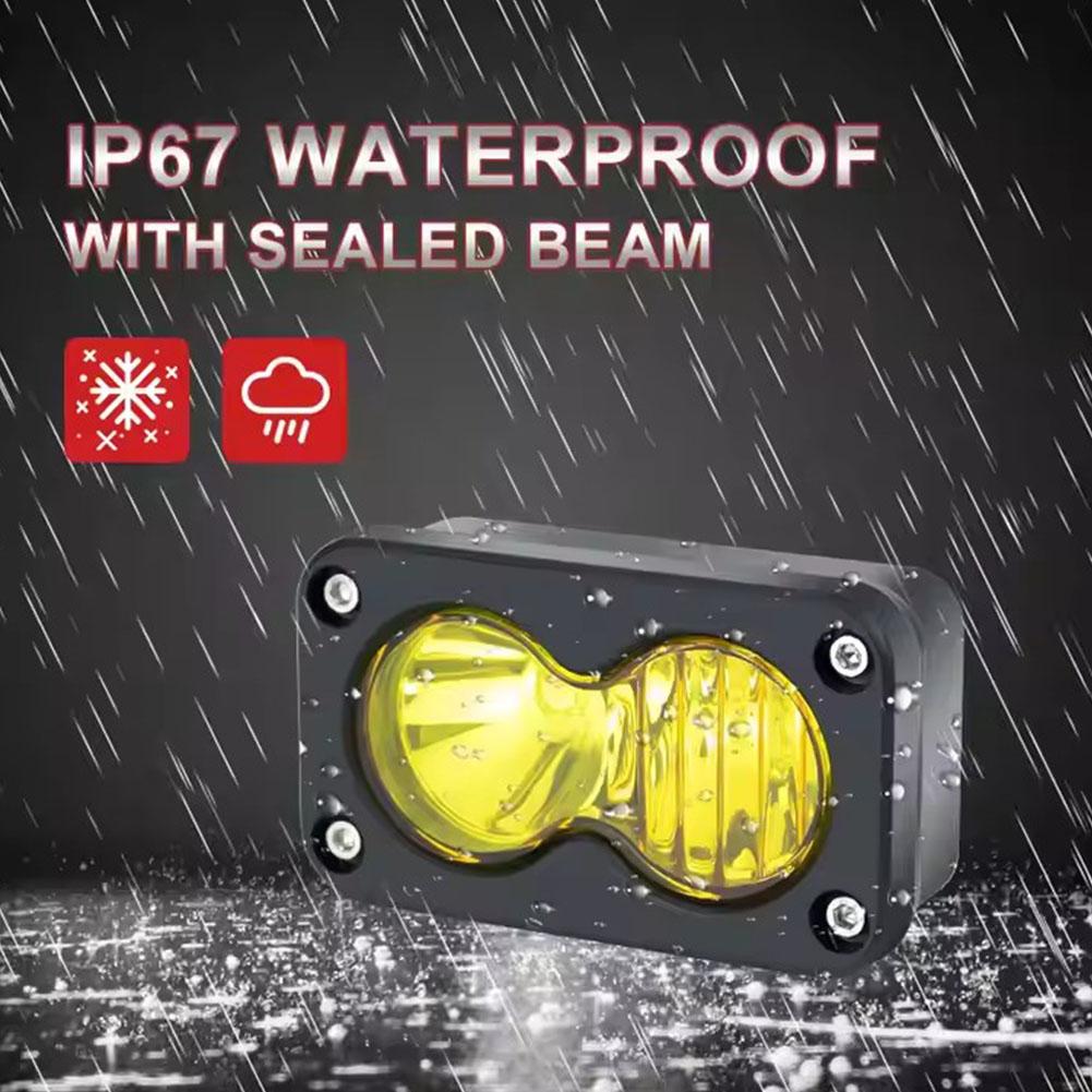 Reflektor LED 20W, kwadratowy  – Universal Motorcycle Led Headlight Projector recenzja i cena
